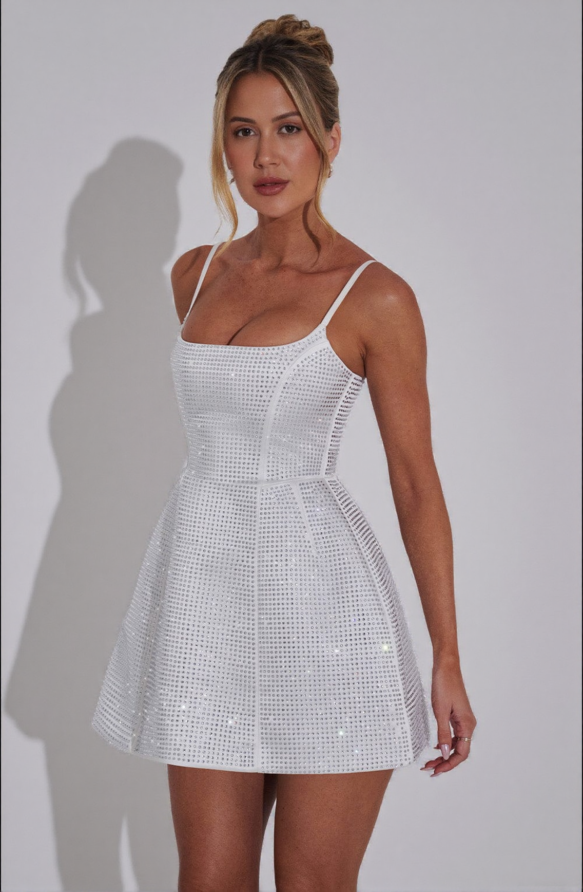 AIIZIE EMMA MINI DRESS - IVORY - product image