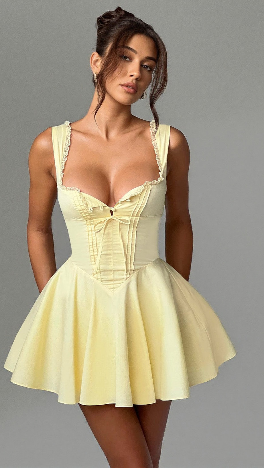 ANTONELLA MINI DRESS - LEMON