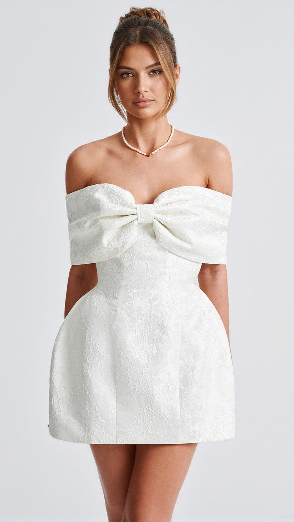 AIIZIE RAQUEL MINI DRESS - IVORY - product image