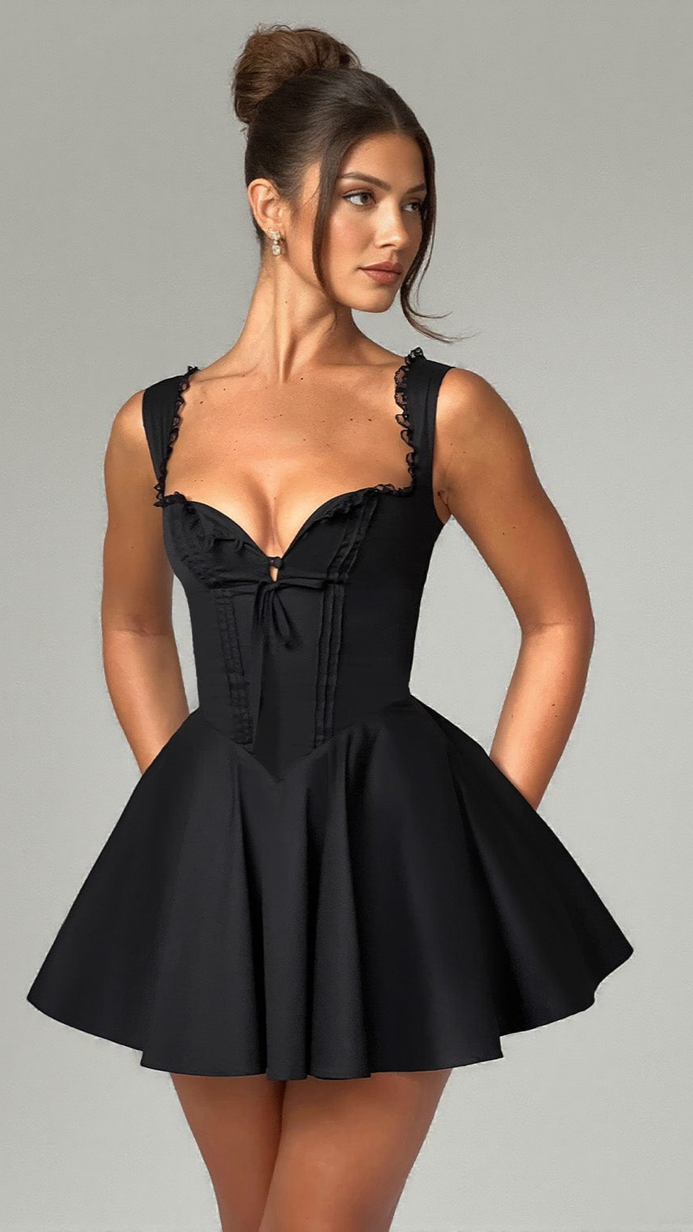 AIIZIE ANTONELLA MINI DRESS - BLACK - product image