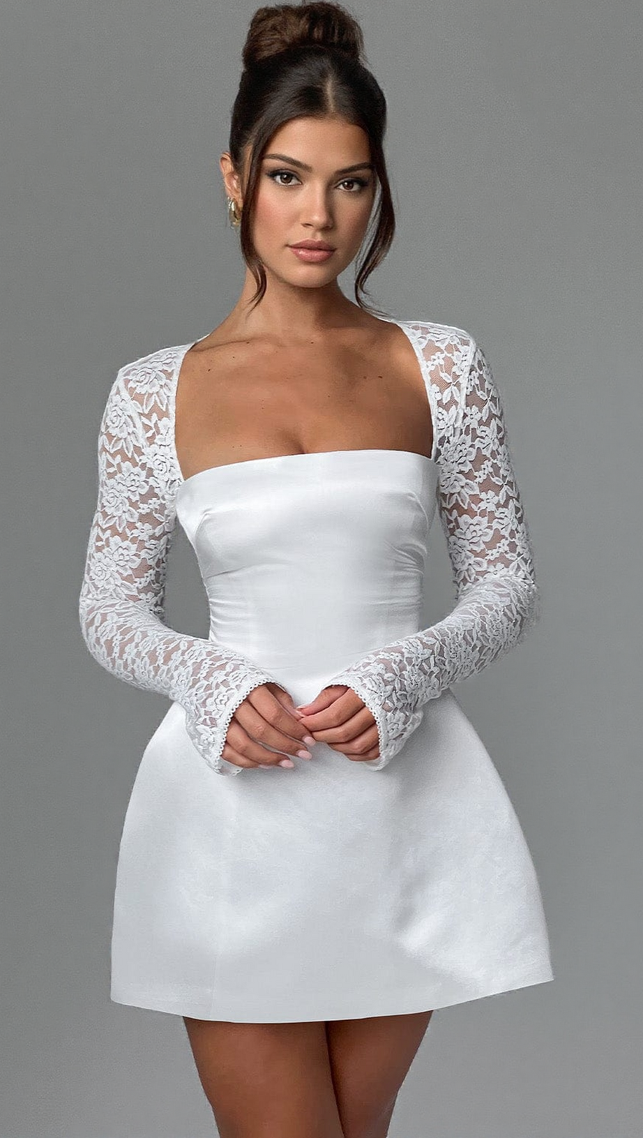 SADIE MINI DRESS - IVORY
