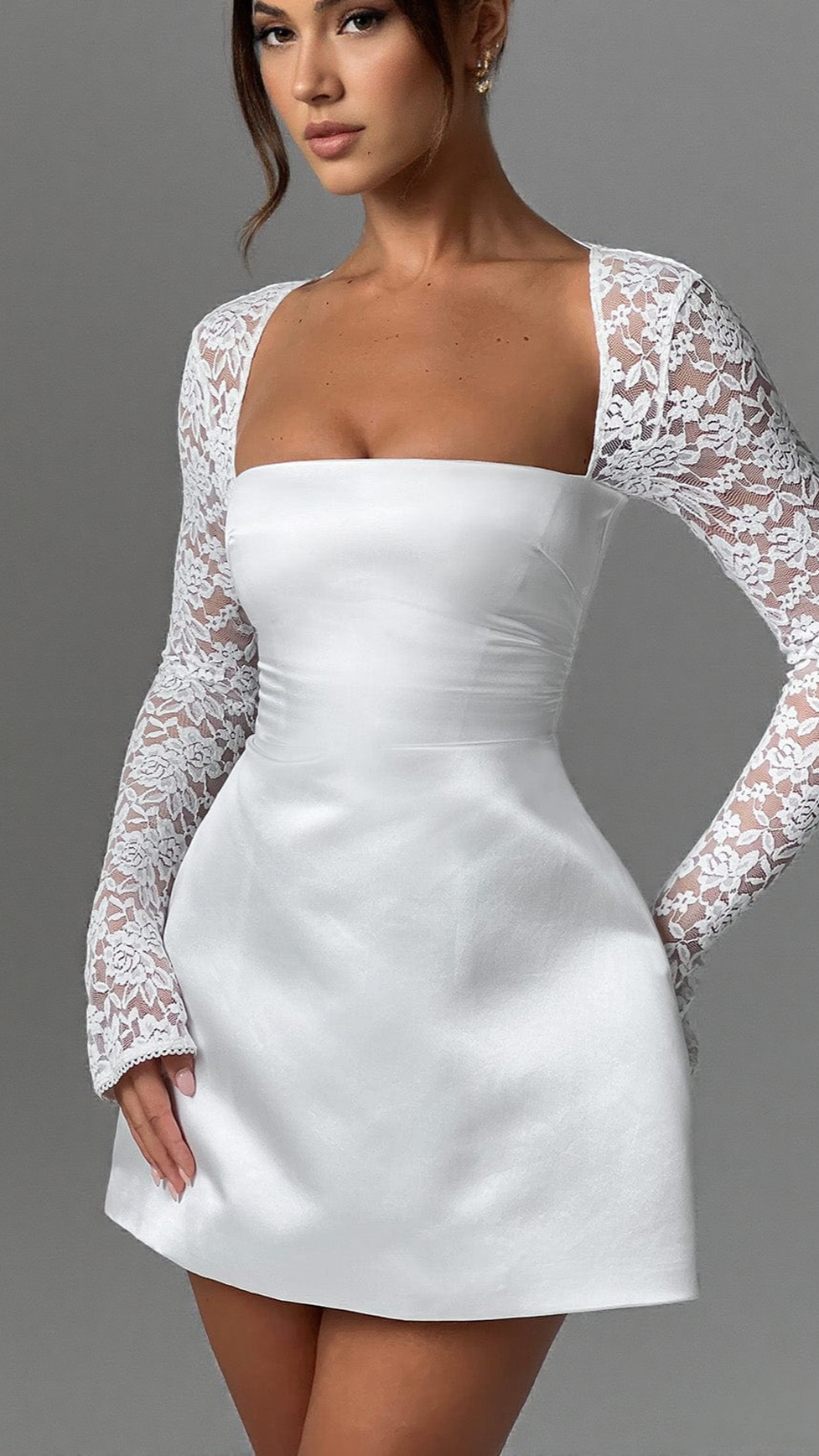 AIIZIE SADIE MINI DRESS - IVORY - product image