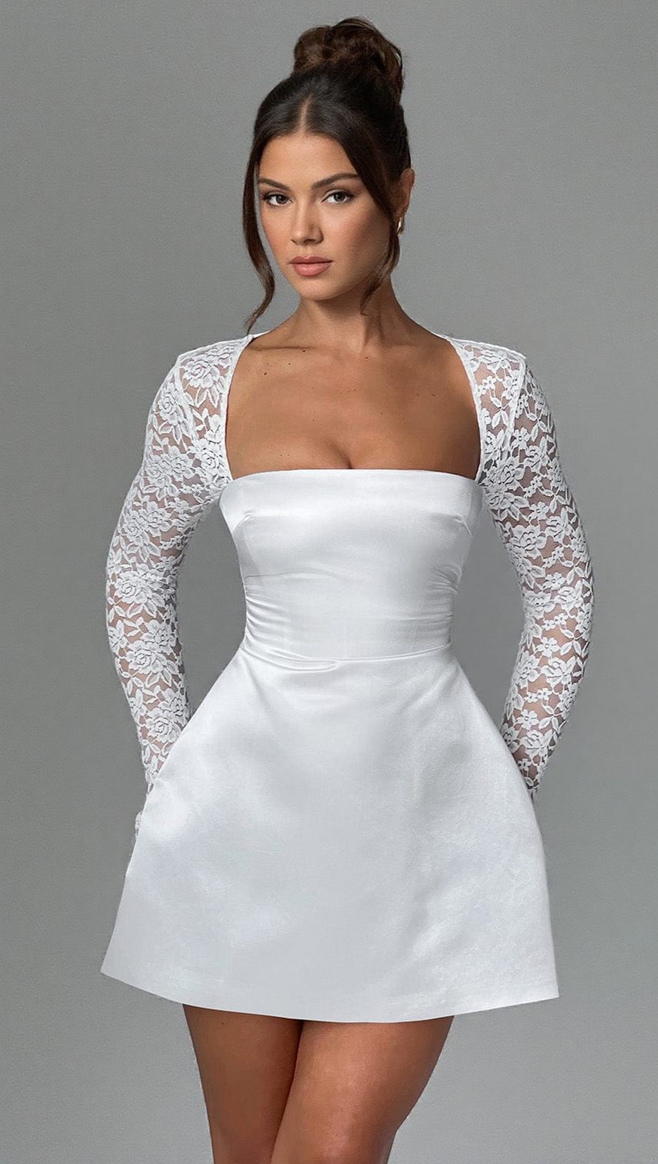 SADIE MINI DRESS - IVORY