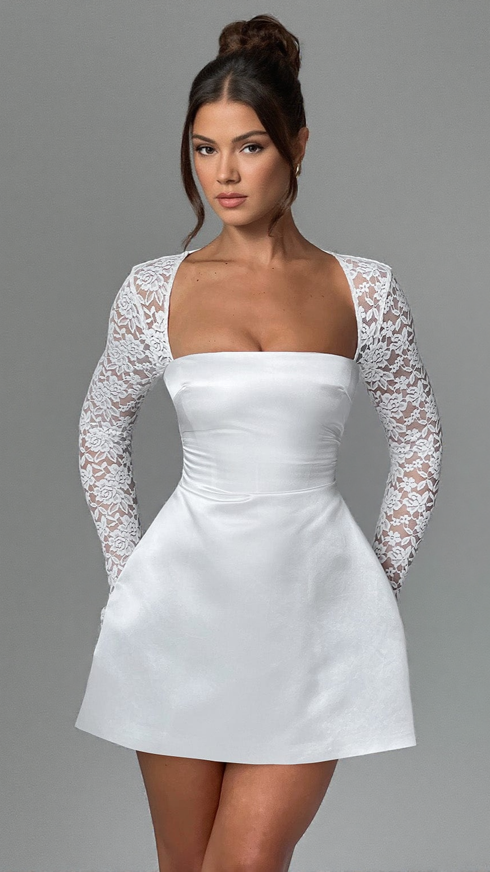 AIIZIE SADIE MINI DRESS - IVORY - product image