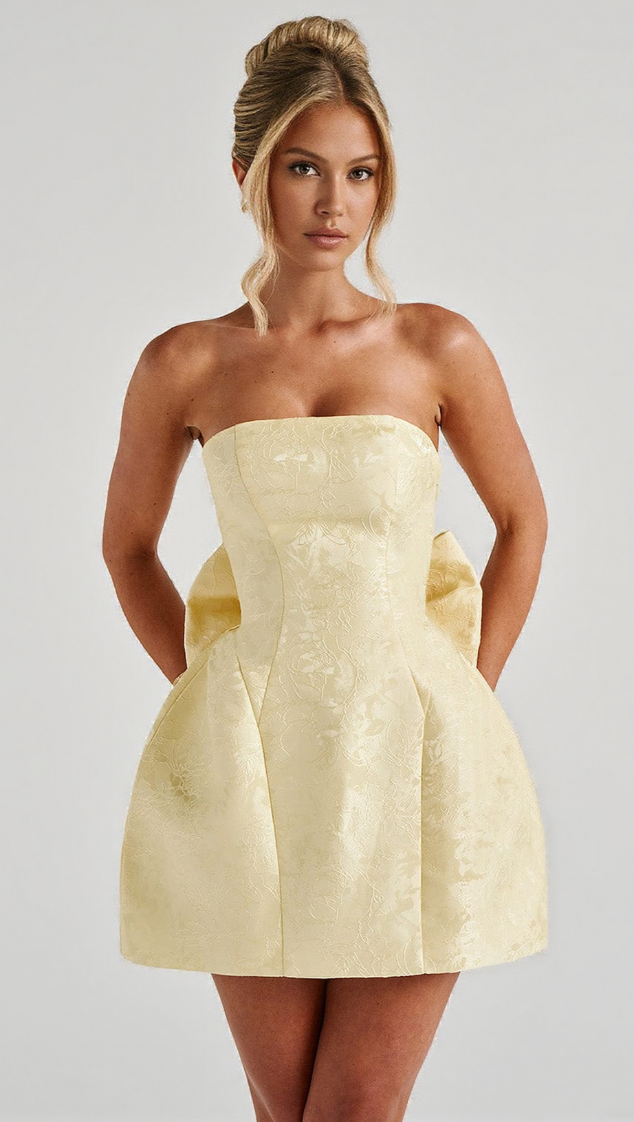 ELENORA MINI DRESS - LEMON