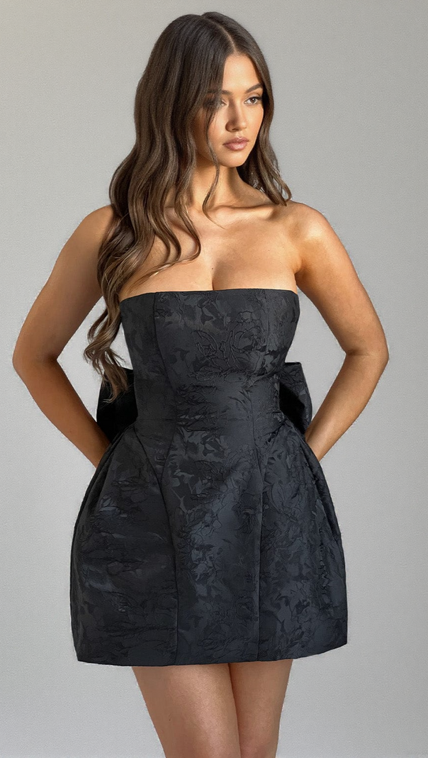 AIIZIE ELENORA MINI DRESS - BLACK - product image