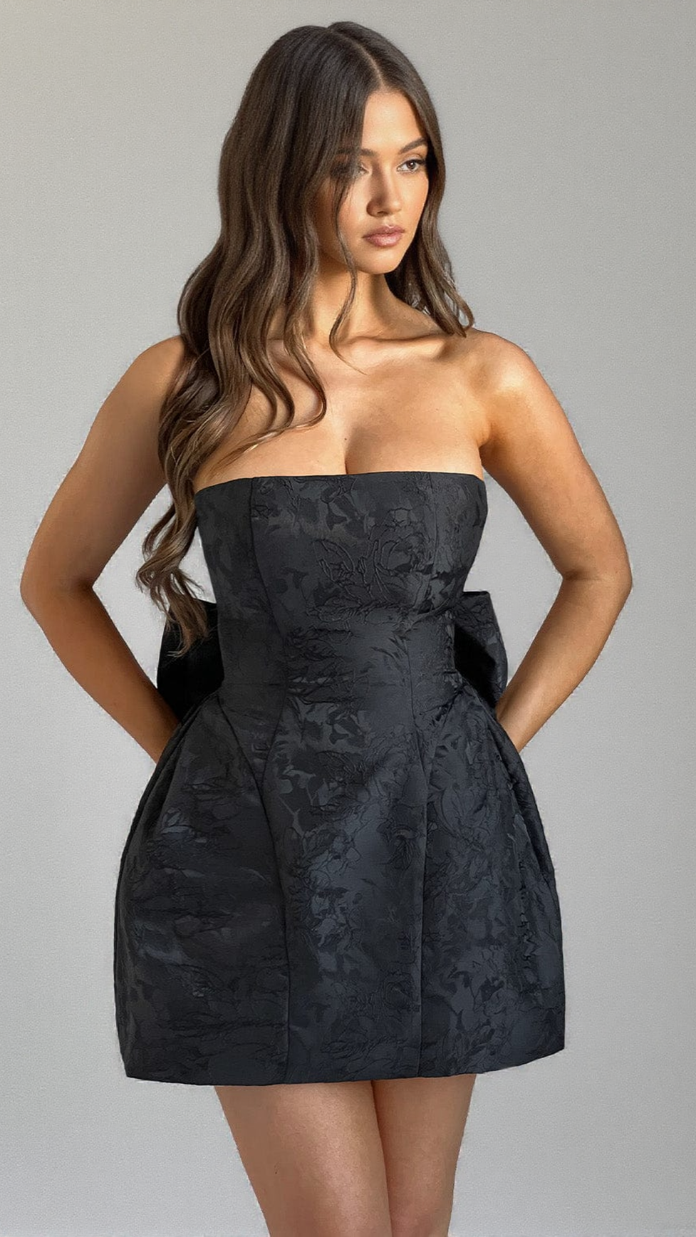 AIIZIE ELENORA MINI DRESS - BLACK - product image