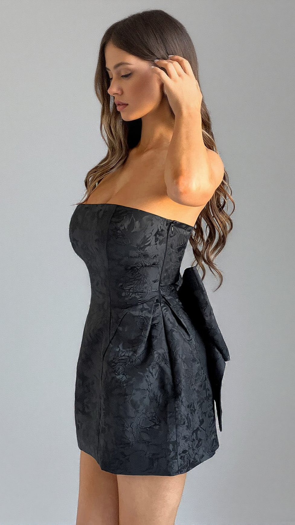 AIIZIE ELENORA MINI DRESS - BLACK - product image