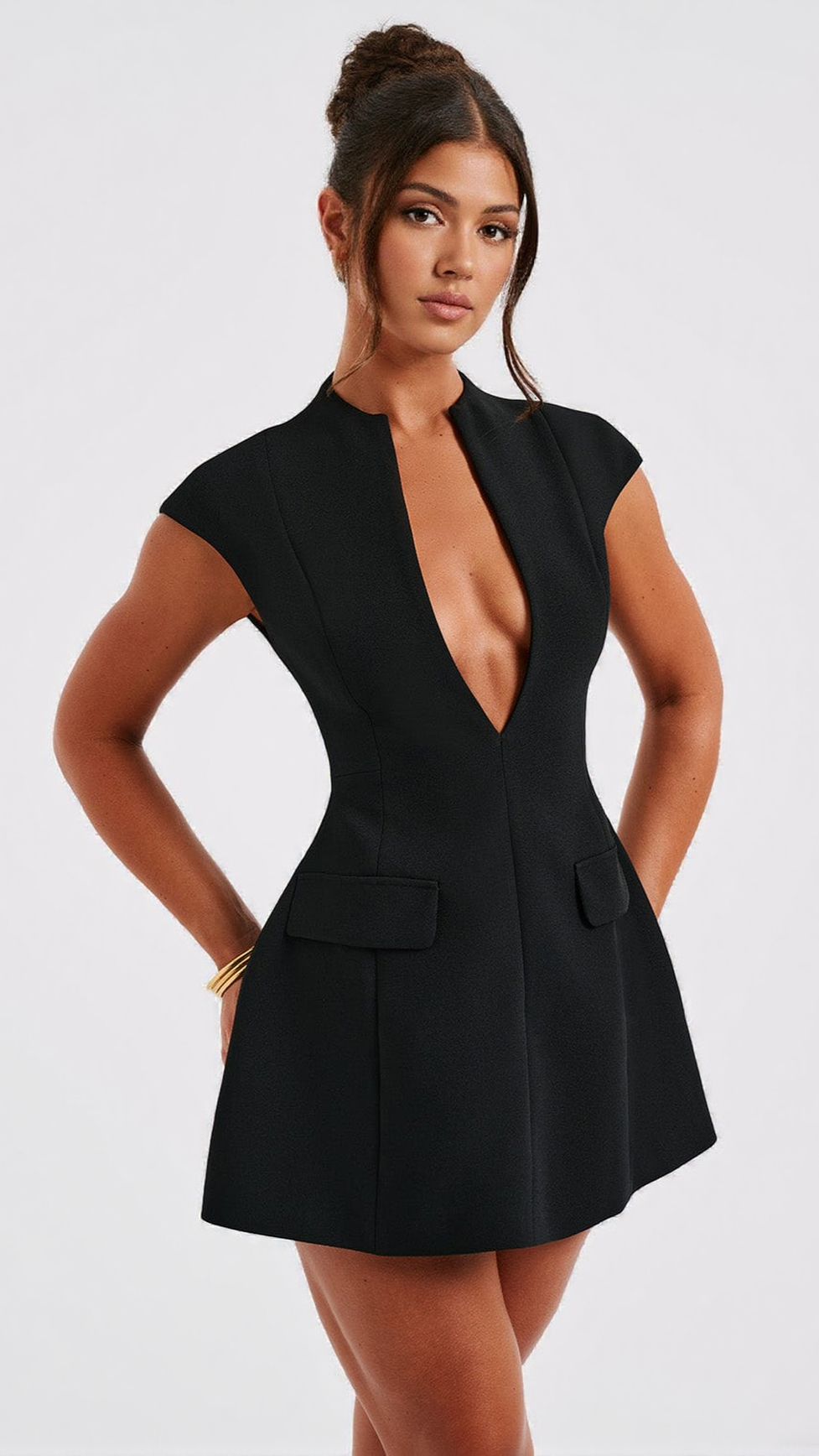 AIIZIE SURI MINI DRESS - BLACK - product image