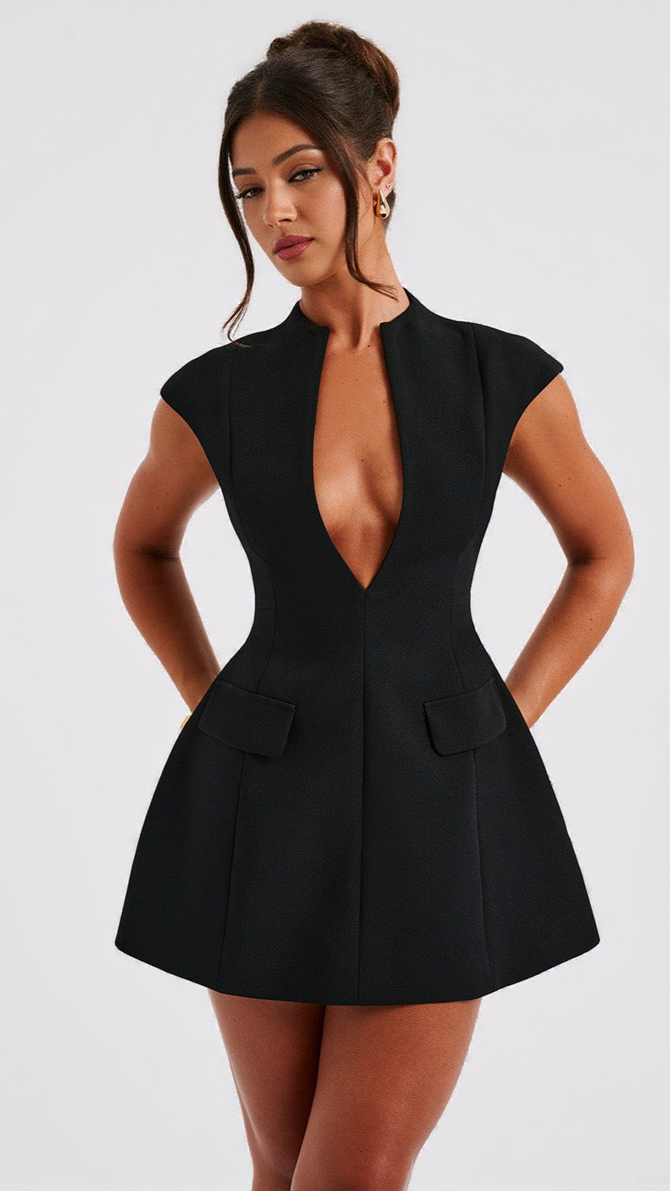 AIIZIE SURI MINI DRESS - BLACK - product image