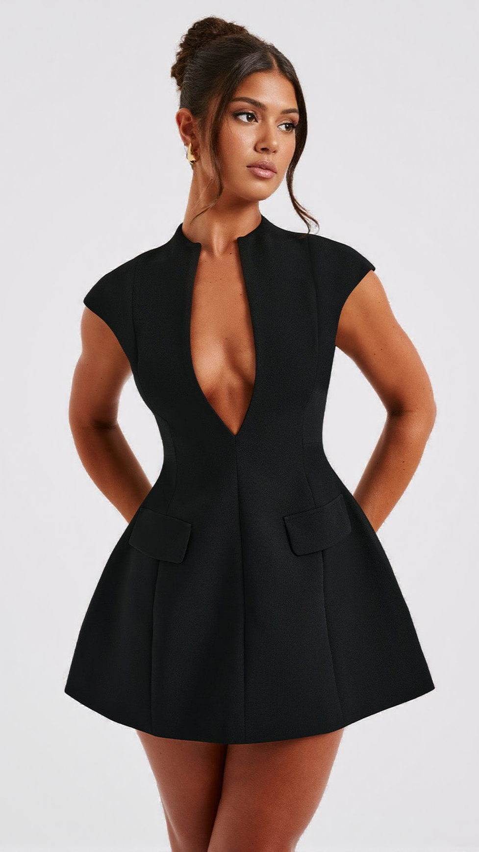 AIIZIE SURI MINI DRESS - BLACK - product image