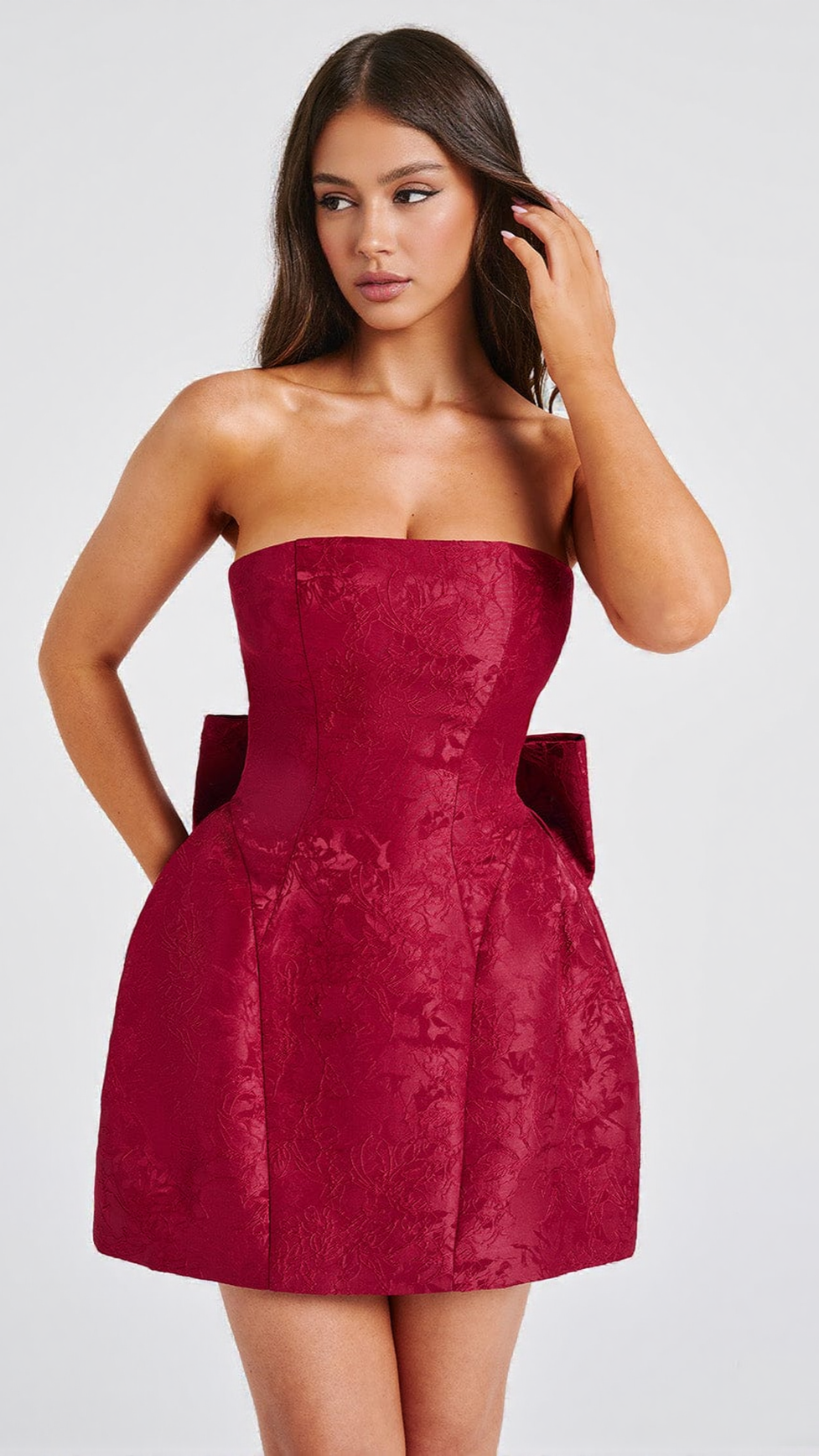 AIIZIE ELENORA MINI DRESS - RED - product image