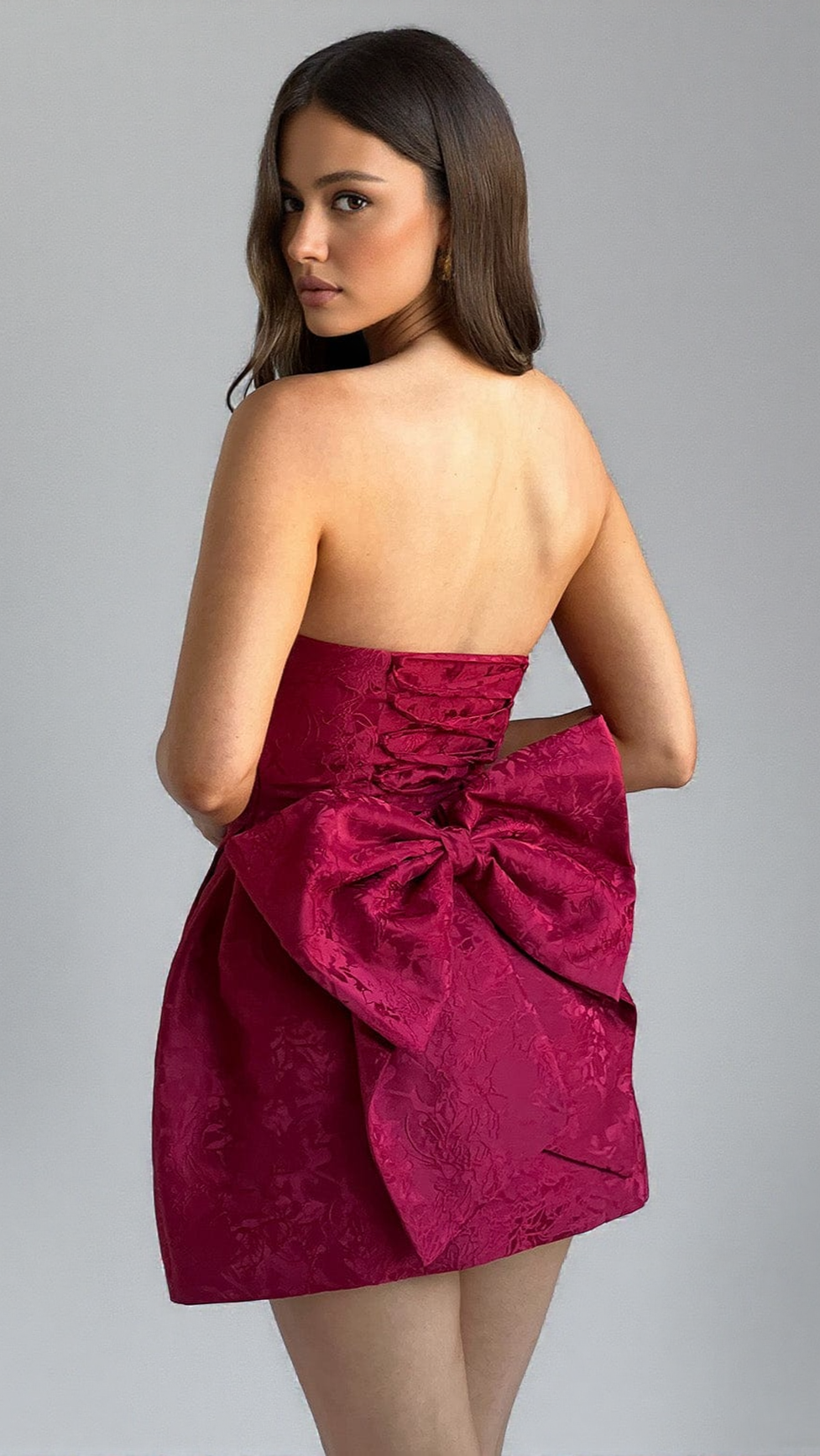 AIIZIE ELENORA MINI DRESS - RED - product image