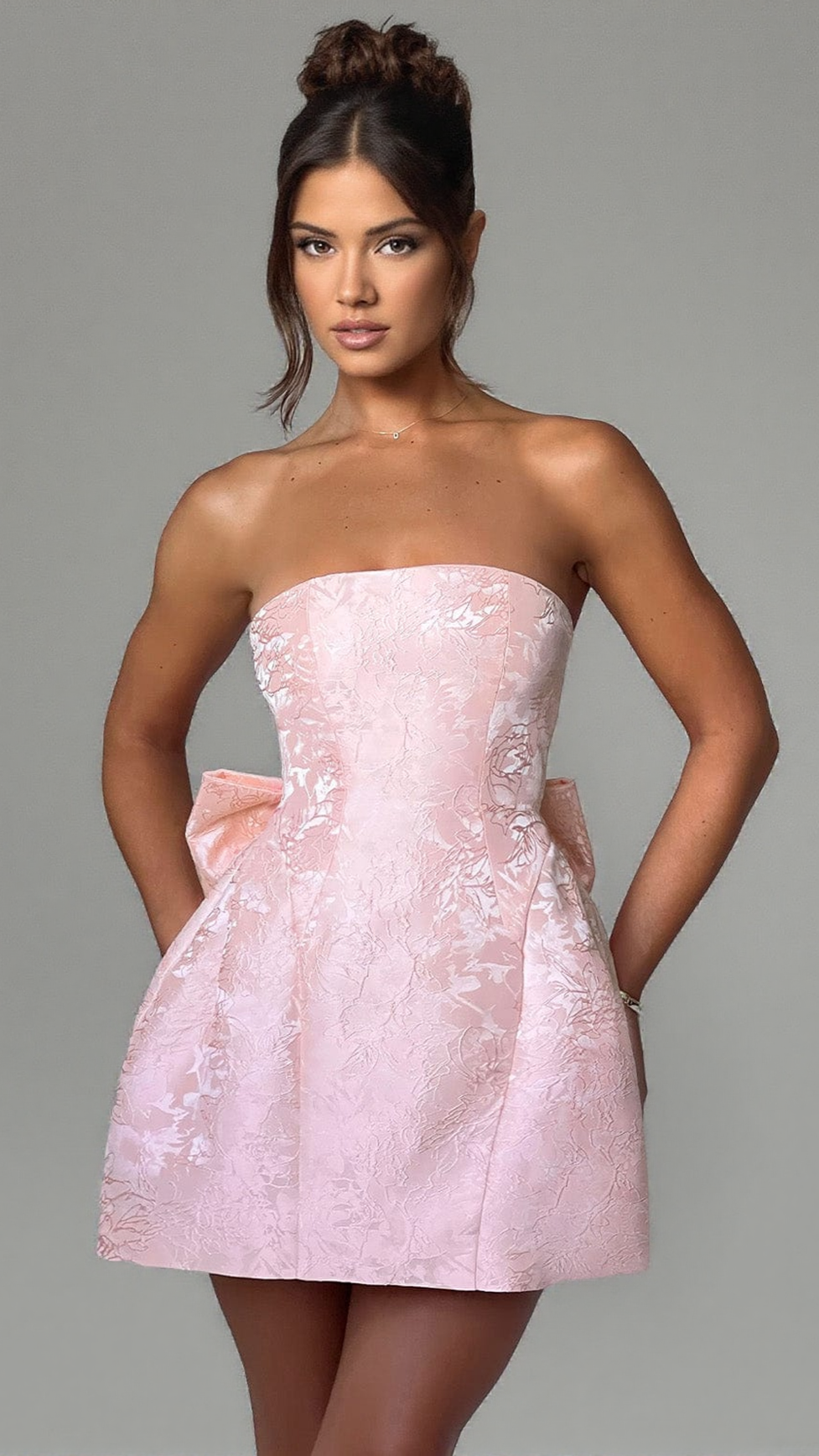 AIIZIE ELENORA MINI DRESS - BLUSH - product image