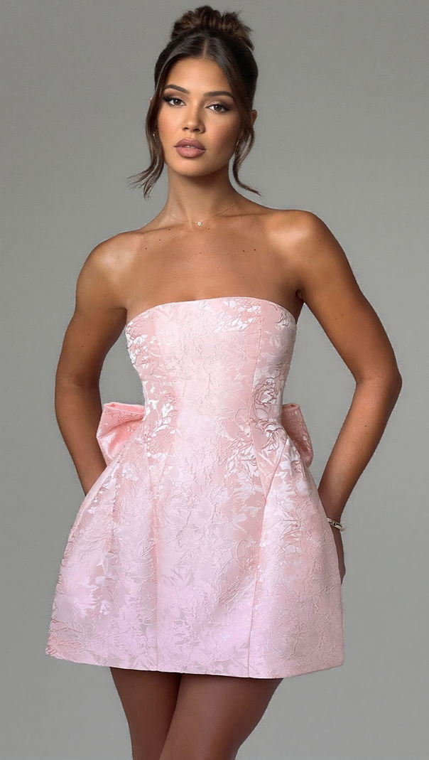 AIIZIE ELENORA MINI DRESS - BLUSH - product image
