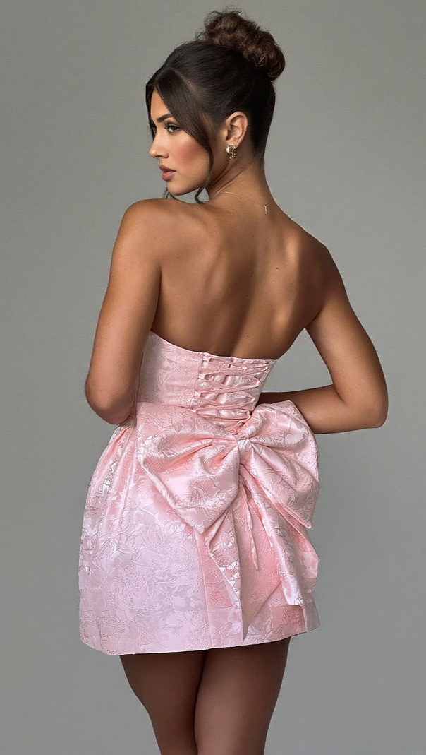 AIIZIE ELENORA MINI DRESS - BLUSH - product image