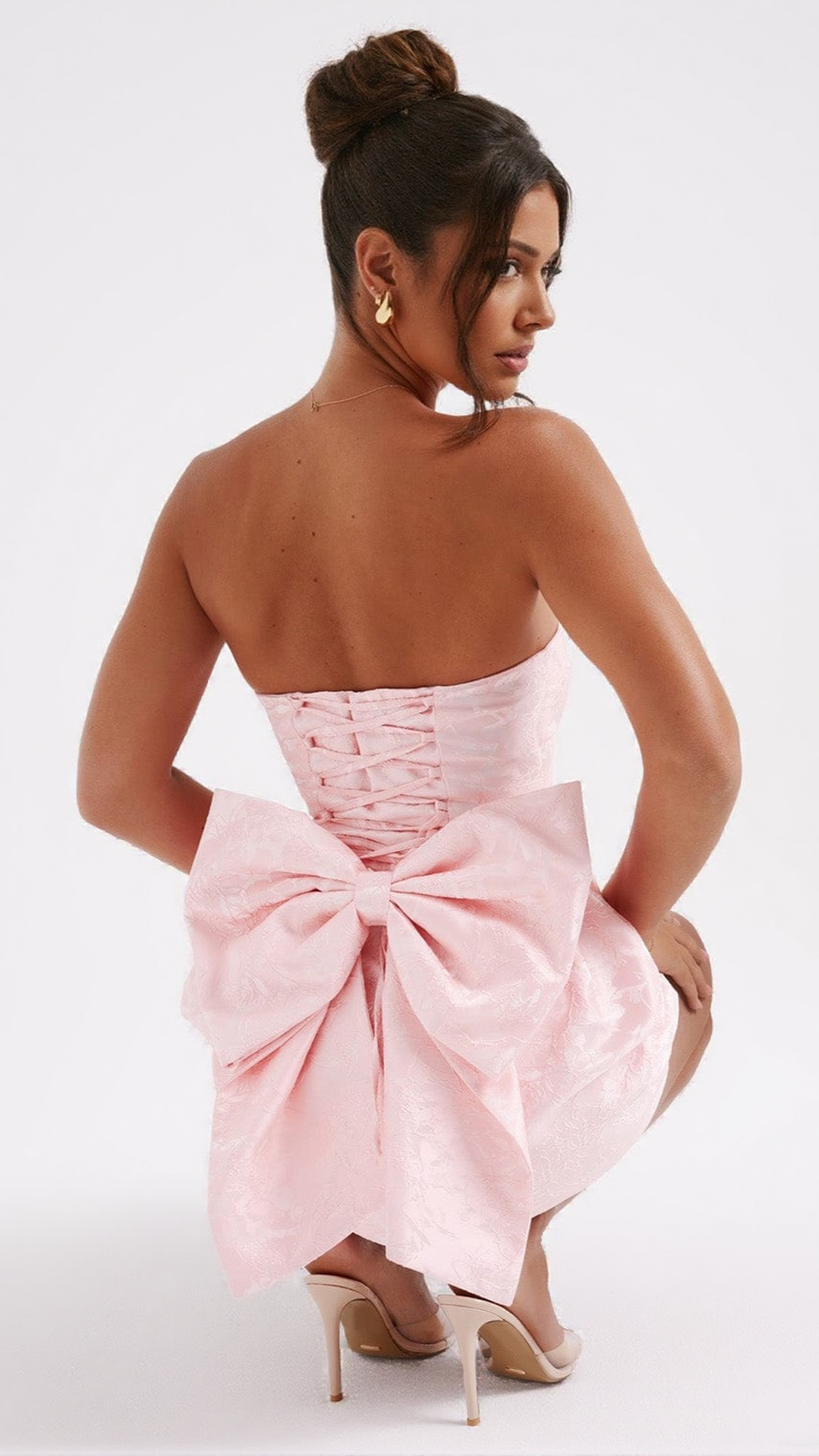 AIIZIE ELENORA MINI DRESS - BLUSH - product image