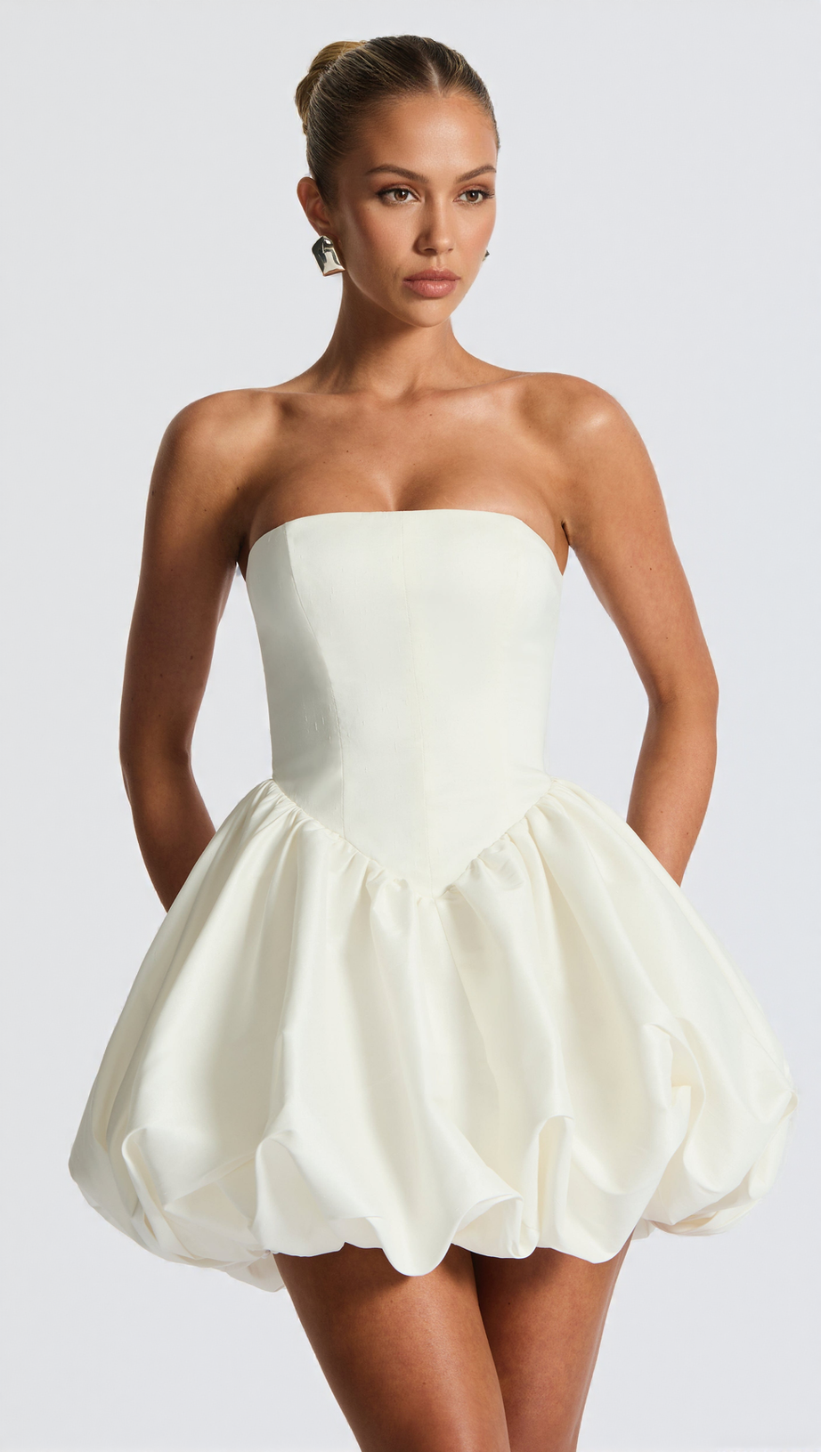 LOTUS MINI DRESS - IVORY