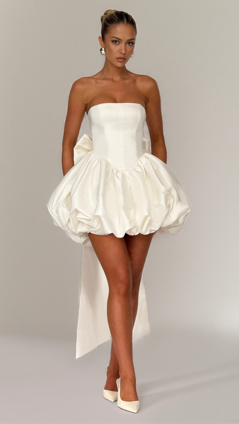 LOTUS MINI DRESS - IVORY