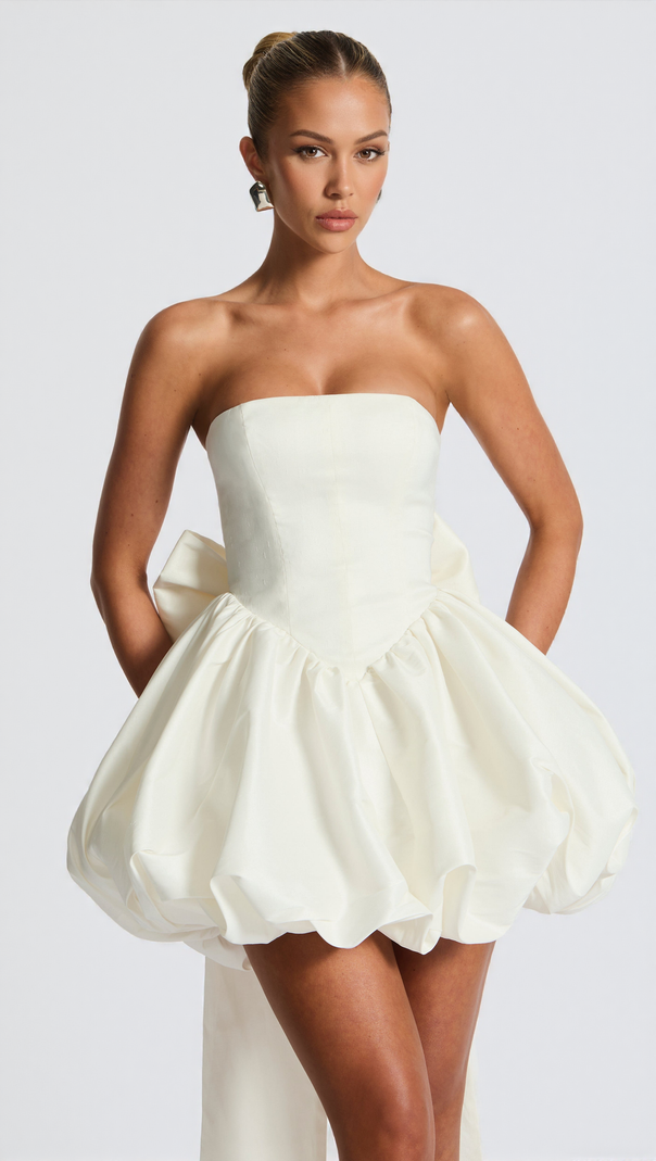 AIIZIE LOTUS MINI DRESS - IVORY - product image