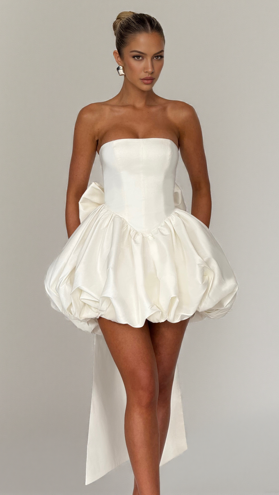 LOTUS MINI DRESS - IVORY