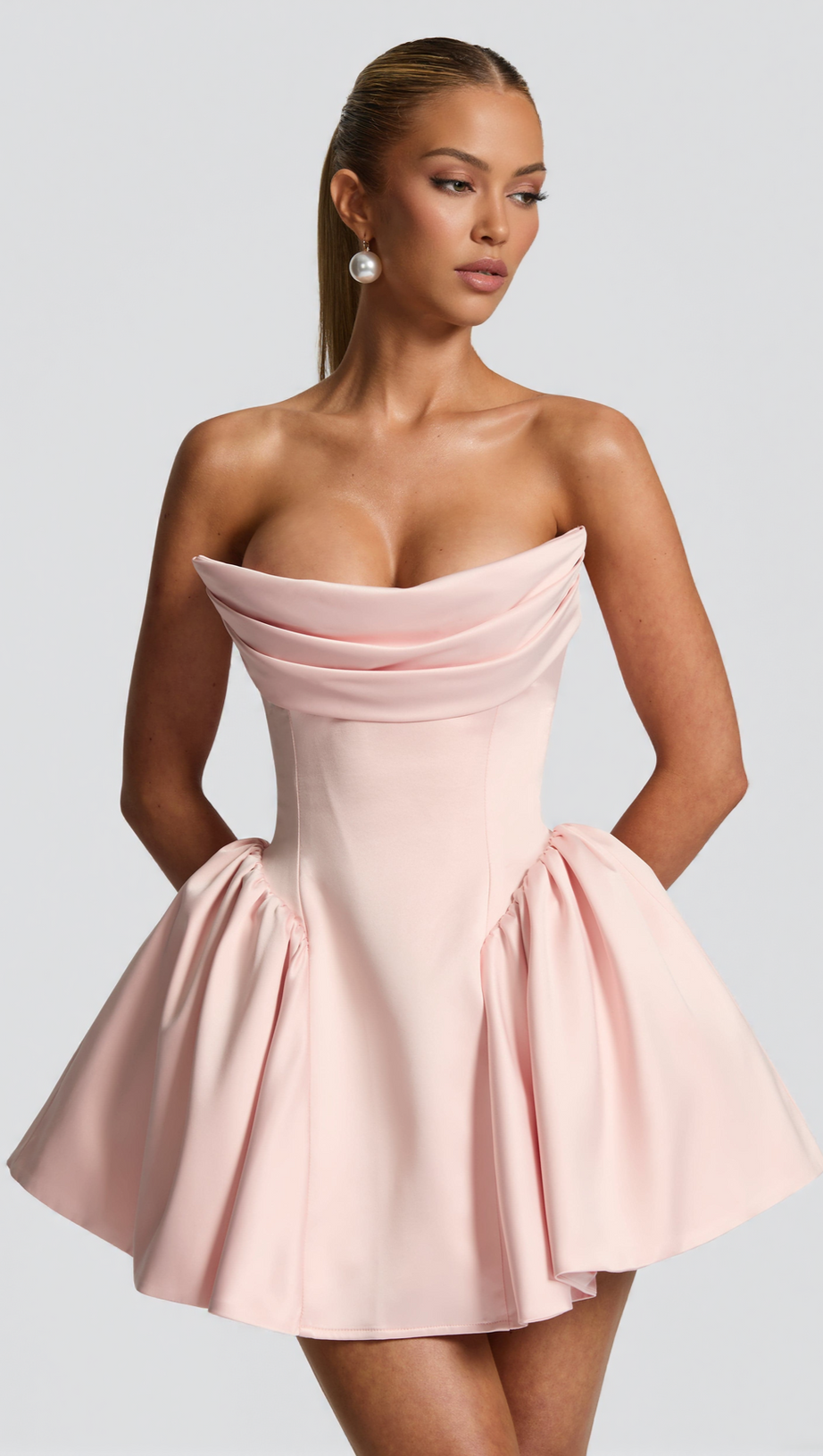 TRINITY MINI DRESS - BLUSH