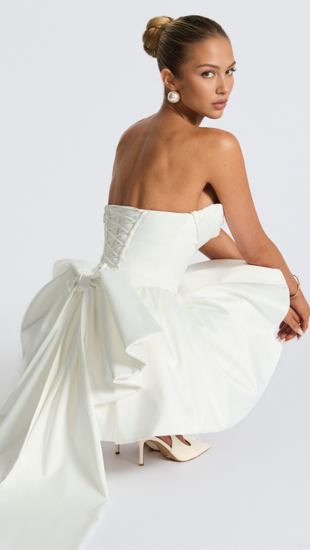 AIIZIE TRINITY MINI DRESS - IVORY - product image