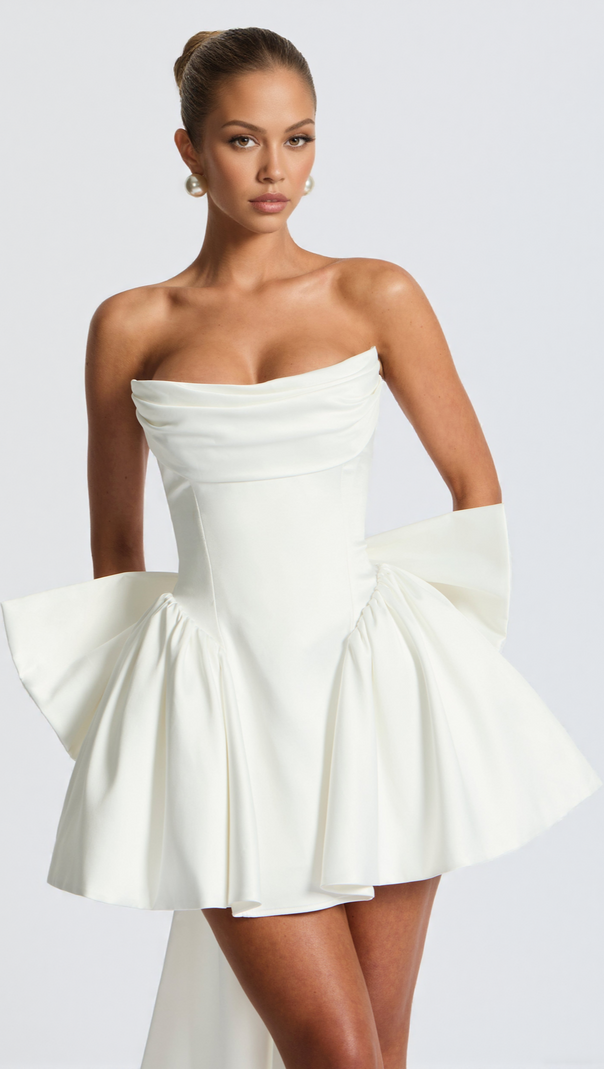 AIIZIE TRINITY MINI DRESS - IVORY - product image