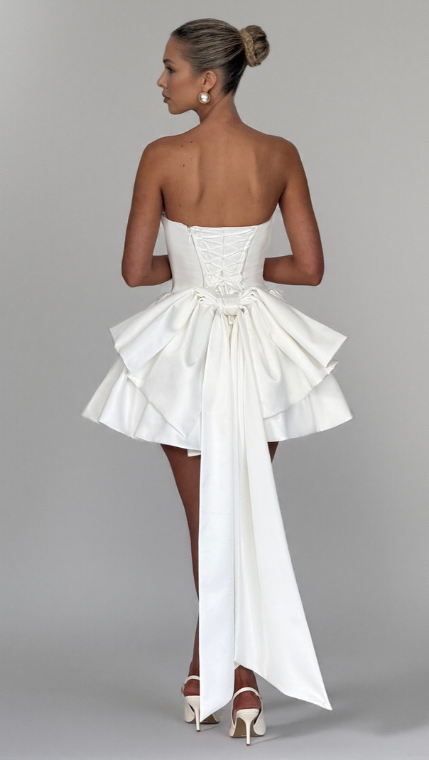 AIIZIE TRINITY MINI DRESS - IVORY - product image