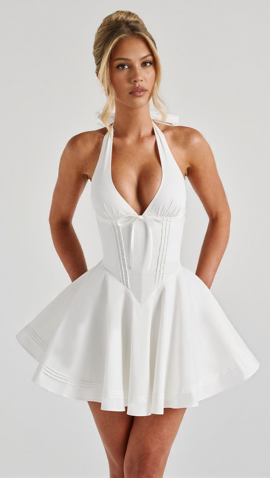 DORIS MINI DRESS - IVORY