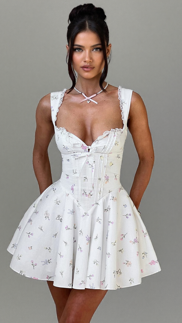 AIIZIE ANTONELLA MINI DRESS - MULTI FLORAL PRINT - product image