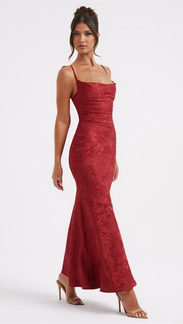 AIIZIE WHITNEY MAXI DRESS - RED - product image