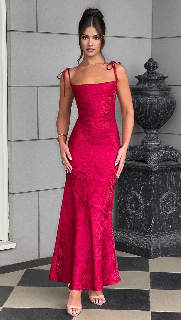 AIIZIE WHITNEY MAXI DRESS - RED - product image