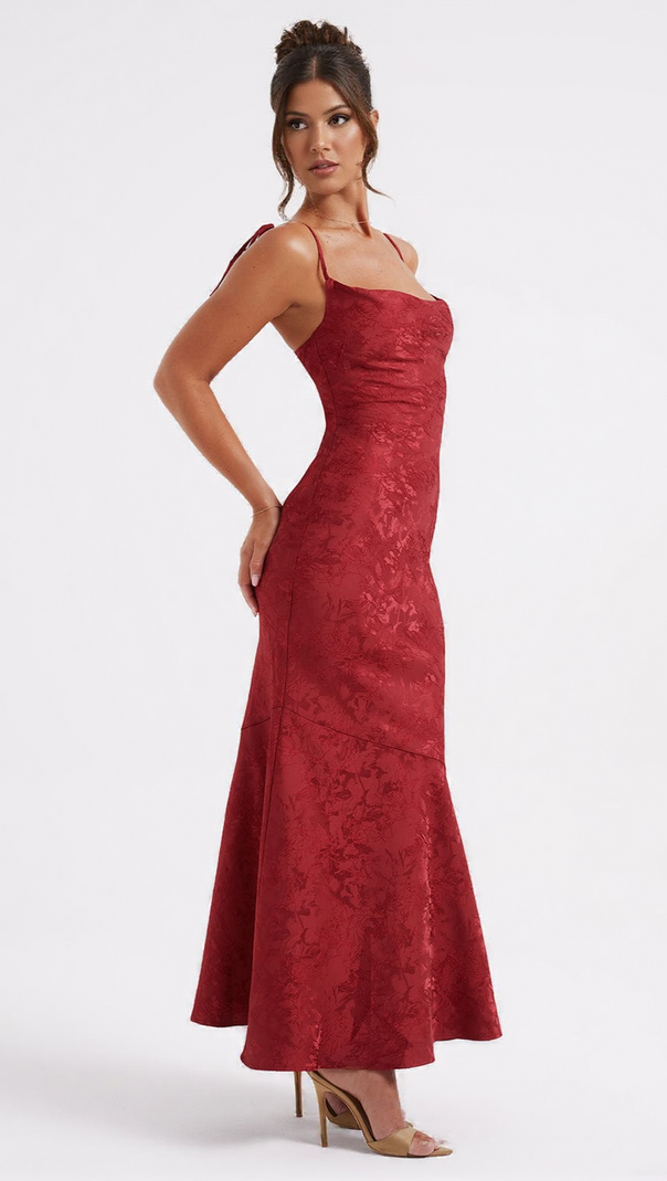 AIIZIE WHITNEY MAXI DRESS - RED - product image