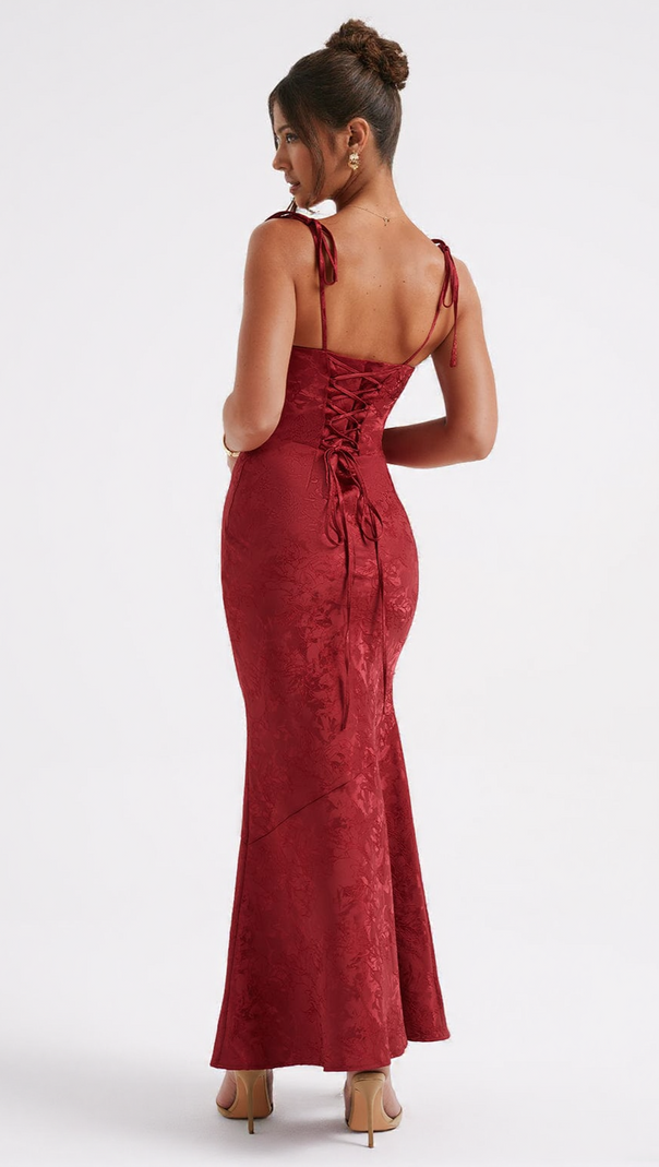 AIIZIE WHITNEY MAXI DRESS - RED - product image