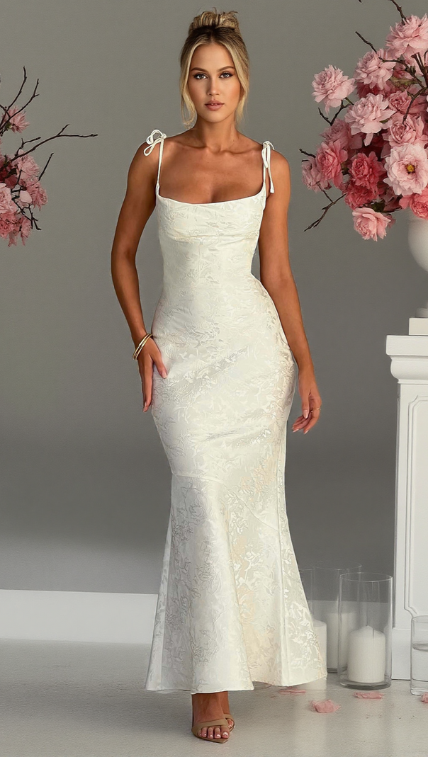 AIIZIE WHITNEY MAXI DRESS - IVORY - product image