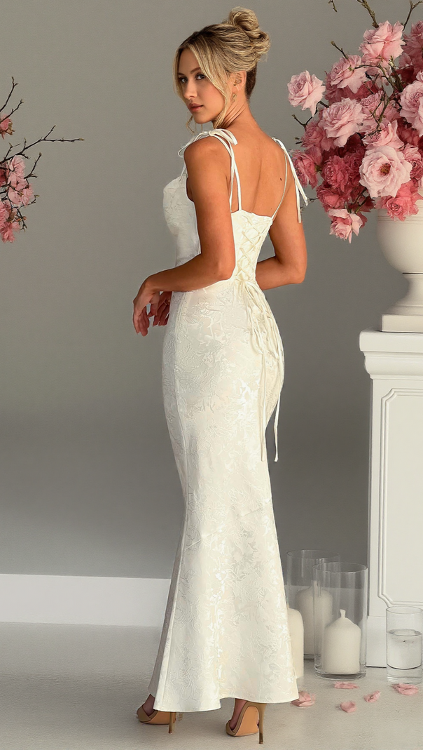 AIIZIE WHITNEY MAXI DRESS - IVORY - product image