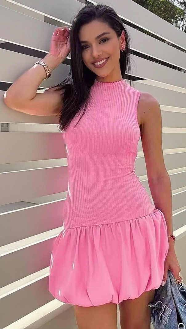 AIIZIE BACKLESS BUBBLE MINI DRESS - product image