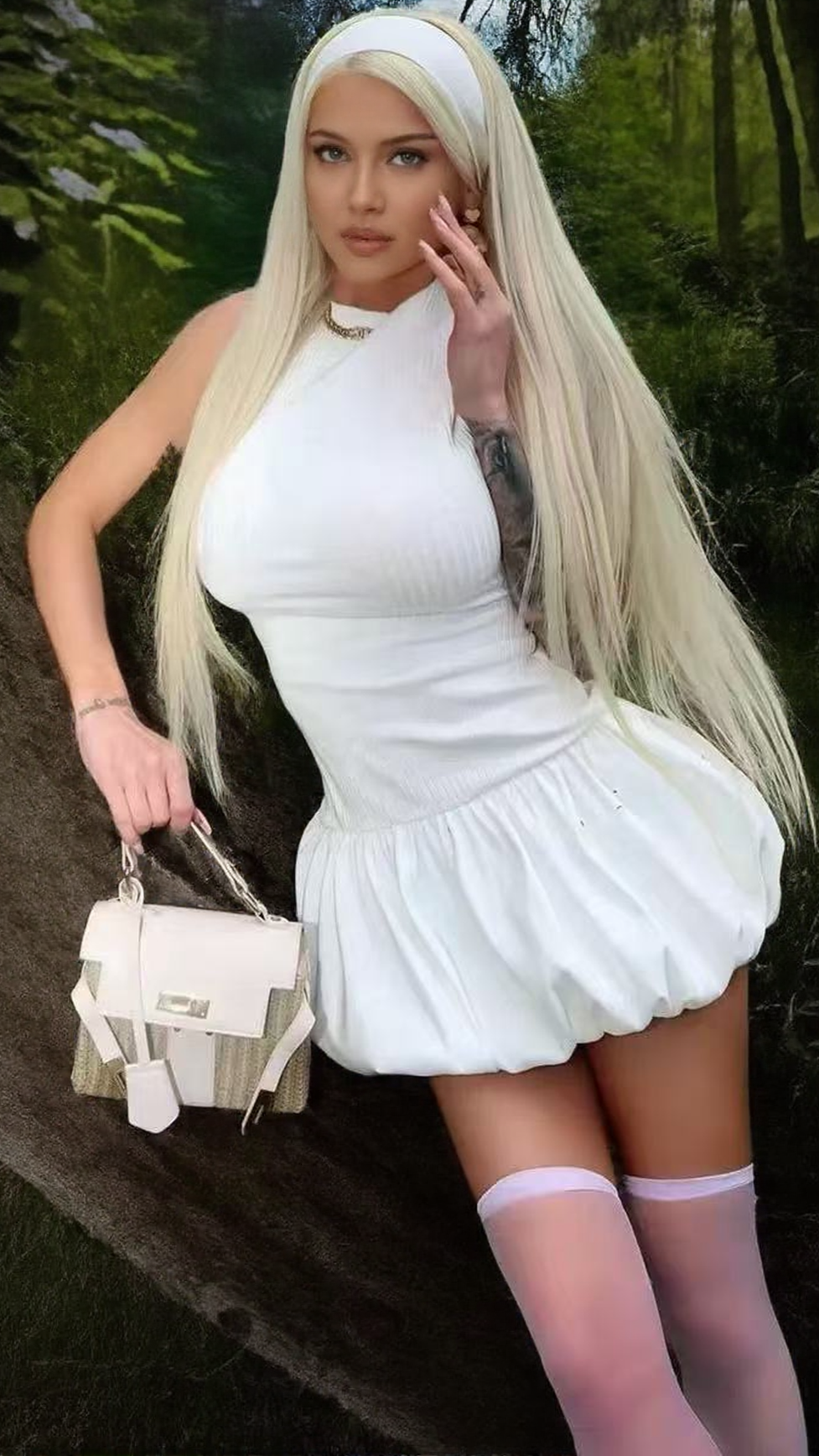 BACKLESS BUBBLE MINI DRESS