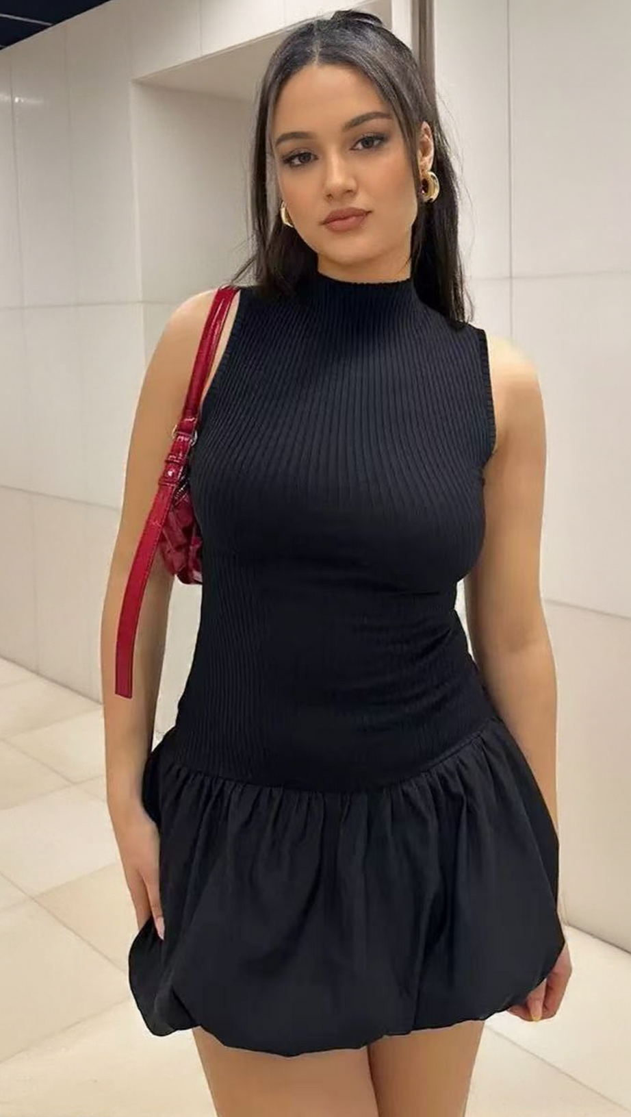 BACKLESS BUBBLE MINI DRESS