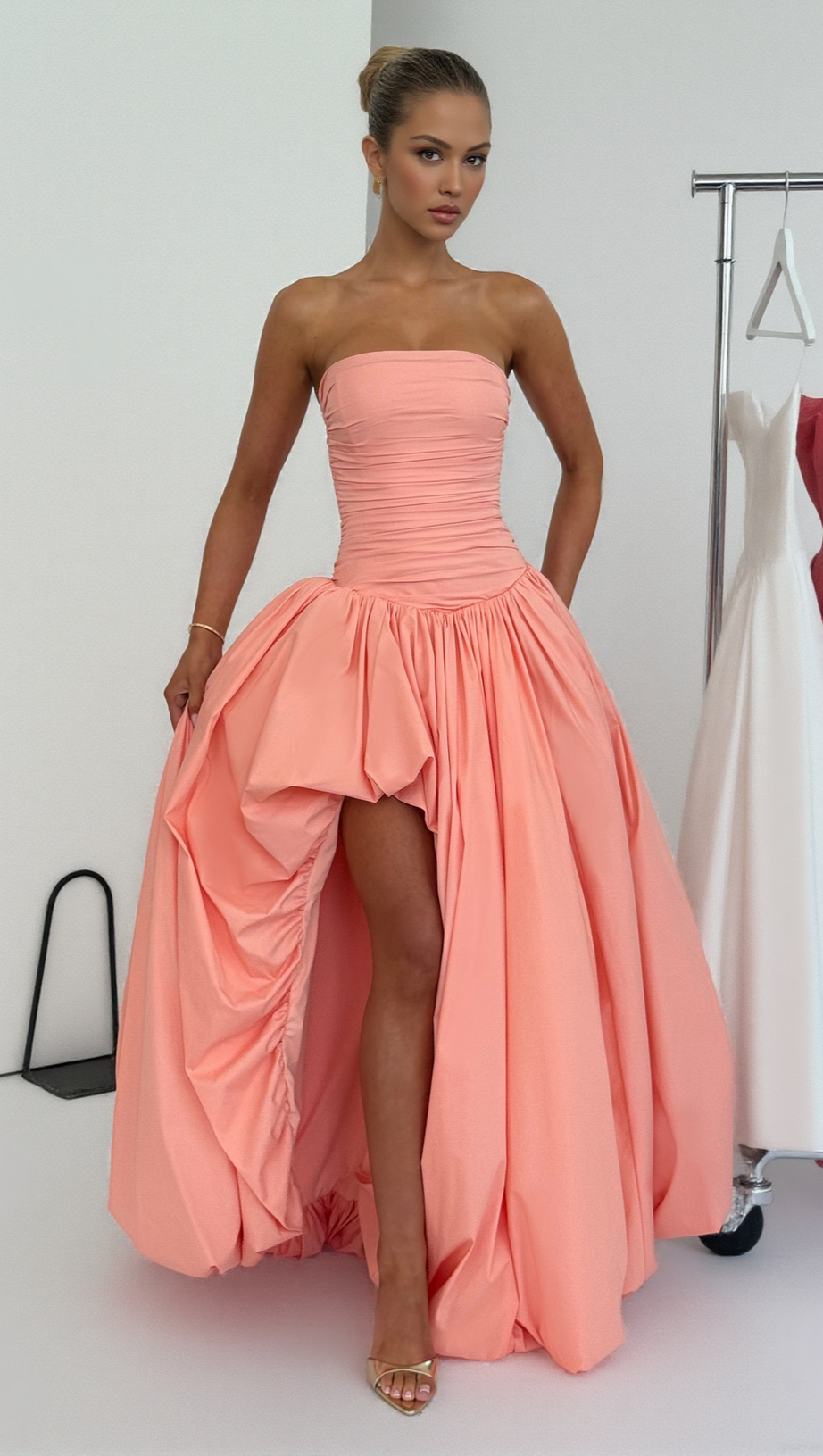 JILLIAN MAXI DRESS - PEACH