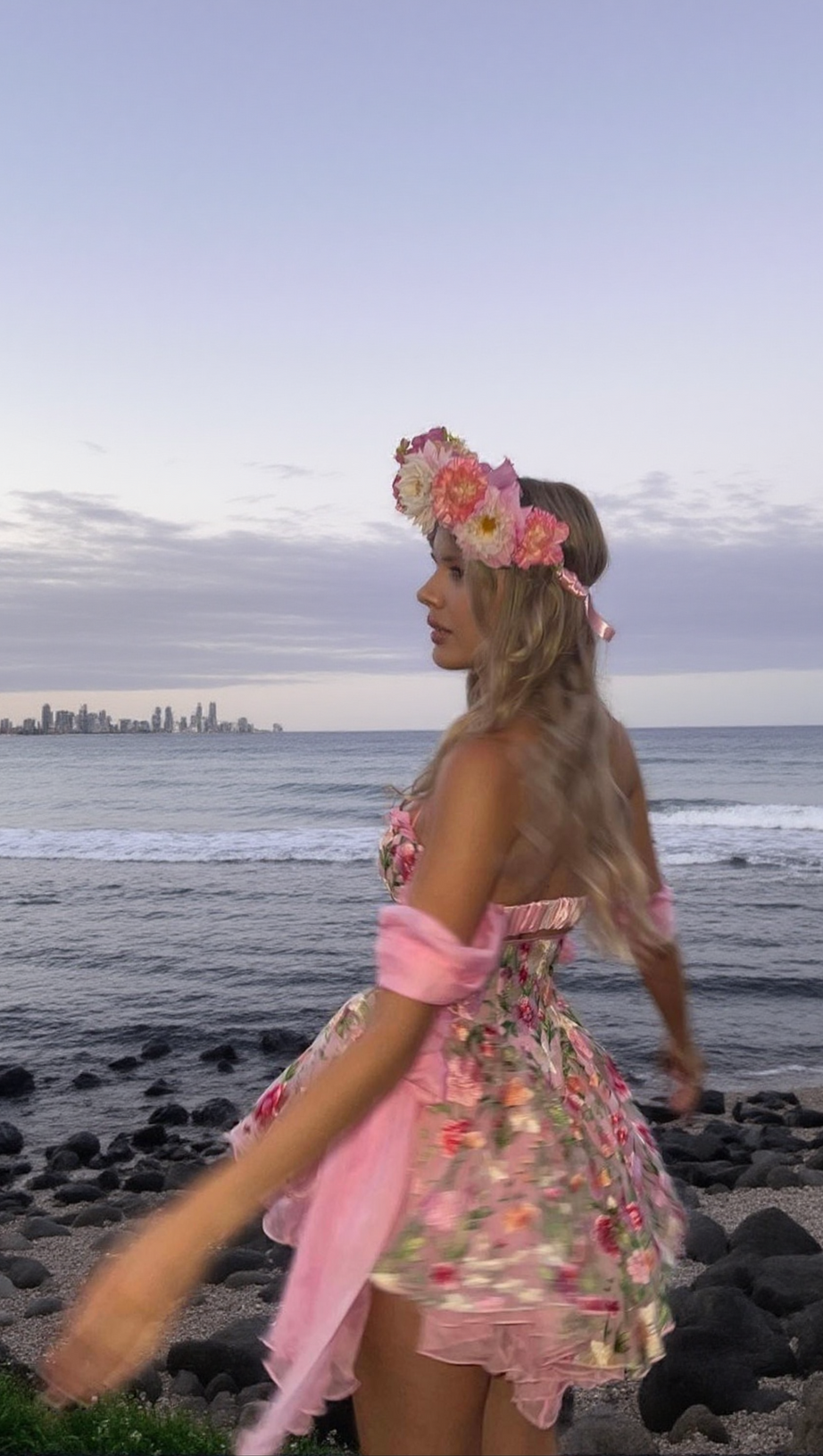 THE ROSETTA SILK MINI DRESS