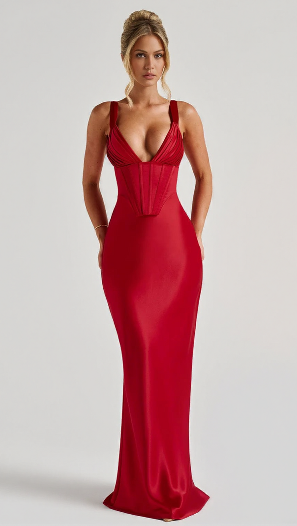 AIIZIE SHAE MAXI DRESS - RED - product image