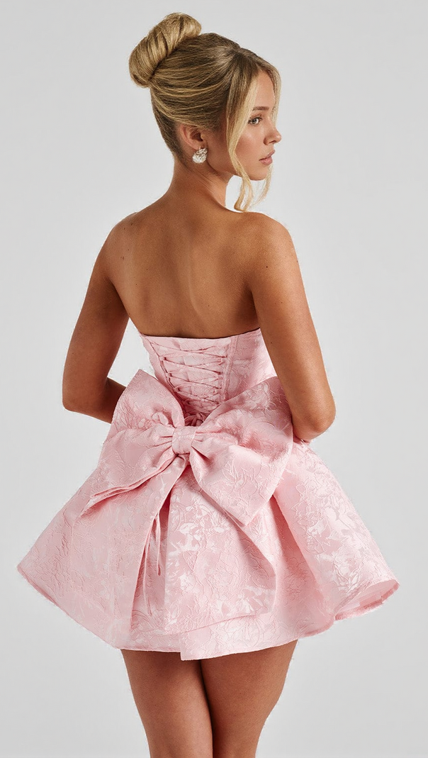 AIIZIE SALOME MINI DRESS - BLUSH - product image