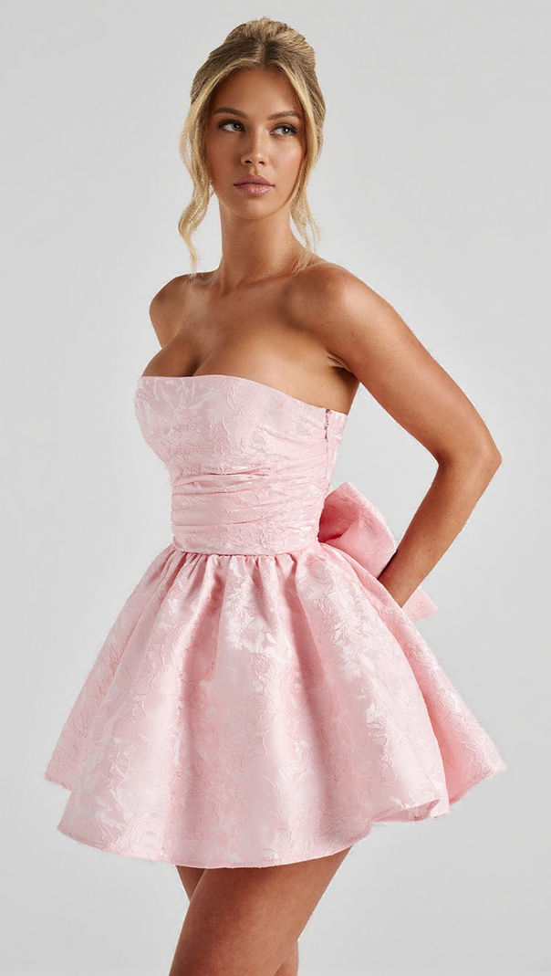 AIIZIE SALOME MINI DRESS - BLUSH - product image