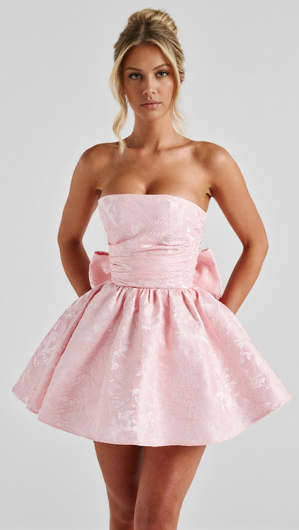 AIIZIE SALOME MINI DRESS - BLUSH - product image