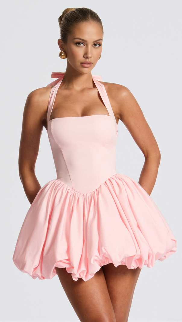 AIIZIE MARICIA MINI DRESS - BLUSH - product image