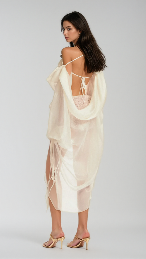 AIIZIE BADA DRAPE BLOUSE TWO PIECE SET - product image