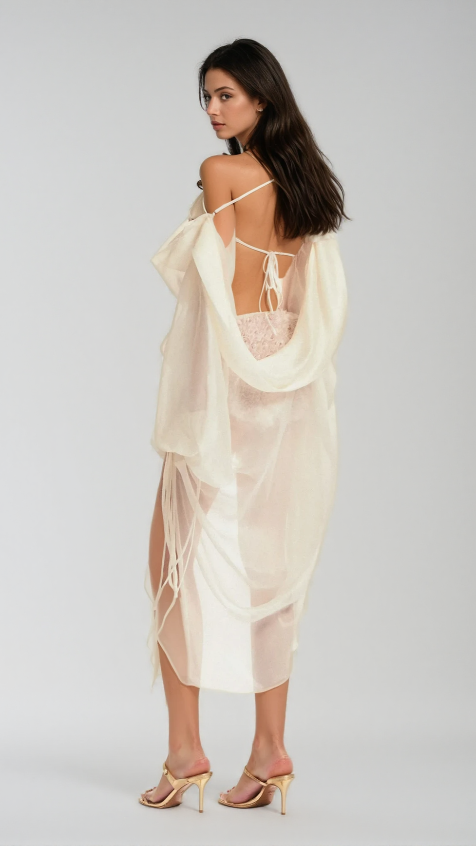 BADA DRAPE BLOUSE TWO PIECE SET