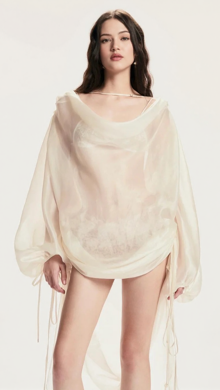 BADA DRAPE BLOUSE TWO PIECE SET